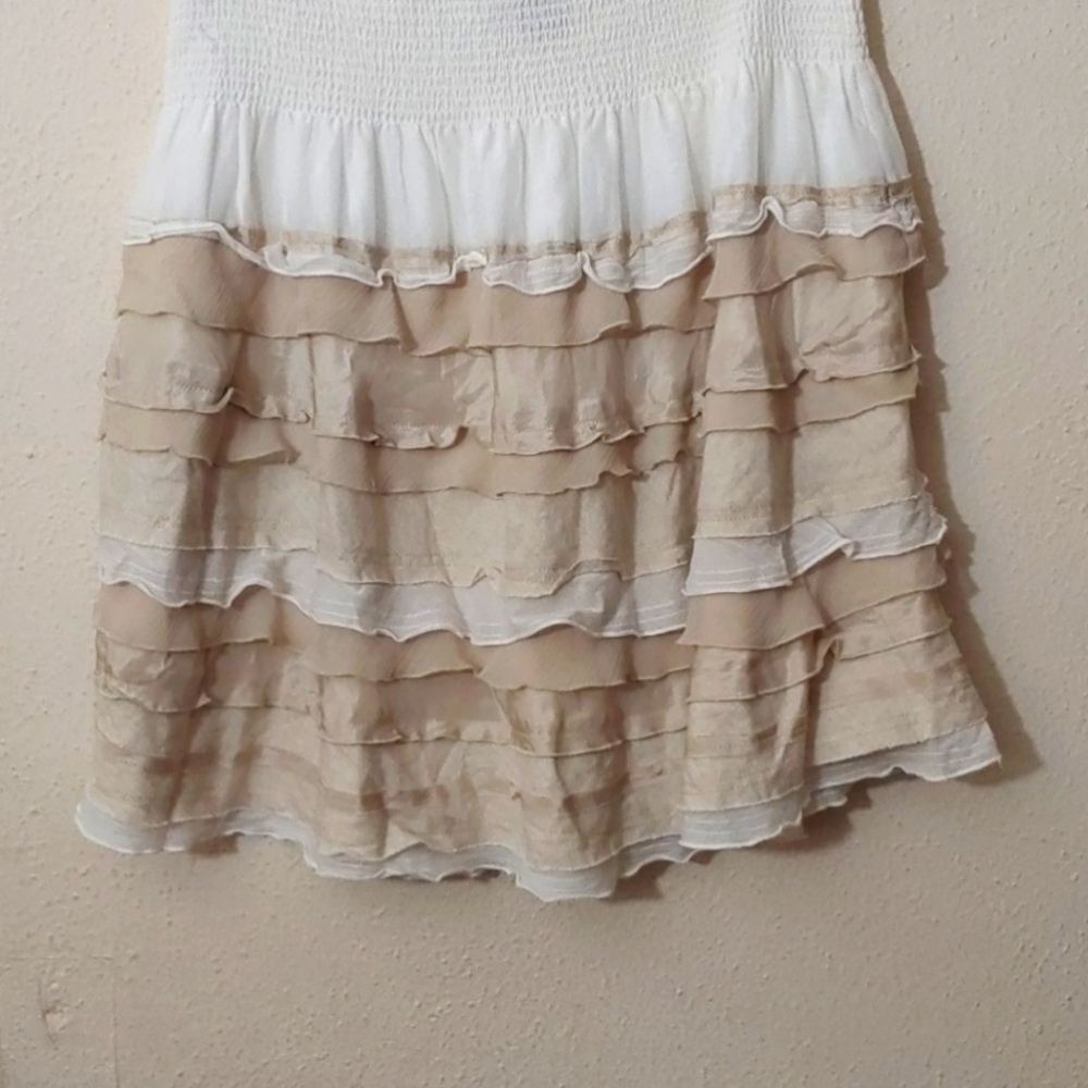 White House Black Market Ruffled Size XS Midi Skirt